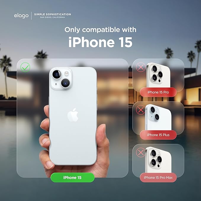 Elago Silikonowe Etui do iPhone 15 Pro Max – Wyściółka z Mikrofibry, Ciemnofioletowe