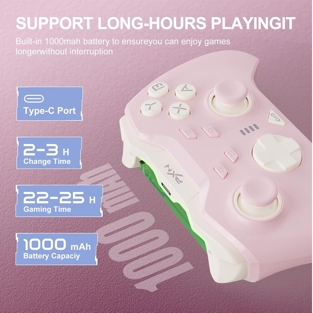 Kontroler bezprzewodowy PXN P5 – Hall Joystick, 3 tryby, 6-osiowy żyroskop