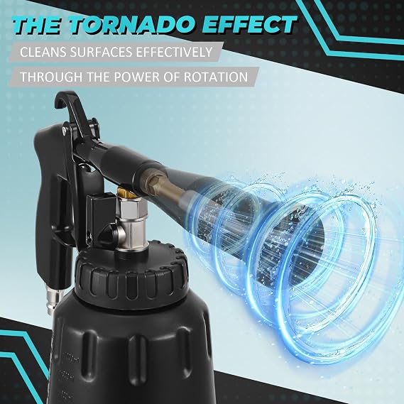 Pistolet pneumatyczny do czyszczenia samochodu 2w1 – zbiornik 1L, technologia wirowa