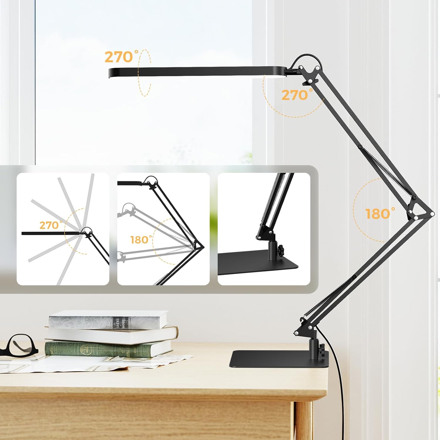 Lampka biurkowa LED SKYLEO – 5 trybów, ochrona oczu, USB