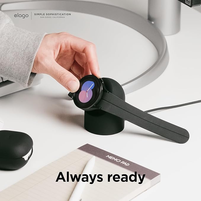 Elago GW2 Stojak na Ładowarkę Samsung Galaxy Watch 7/7 Ultra/6/6 Classic/5/5 Pro – Silikon, Tryb Nocny