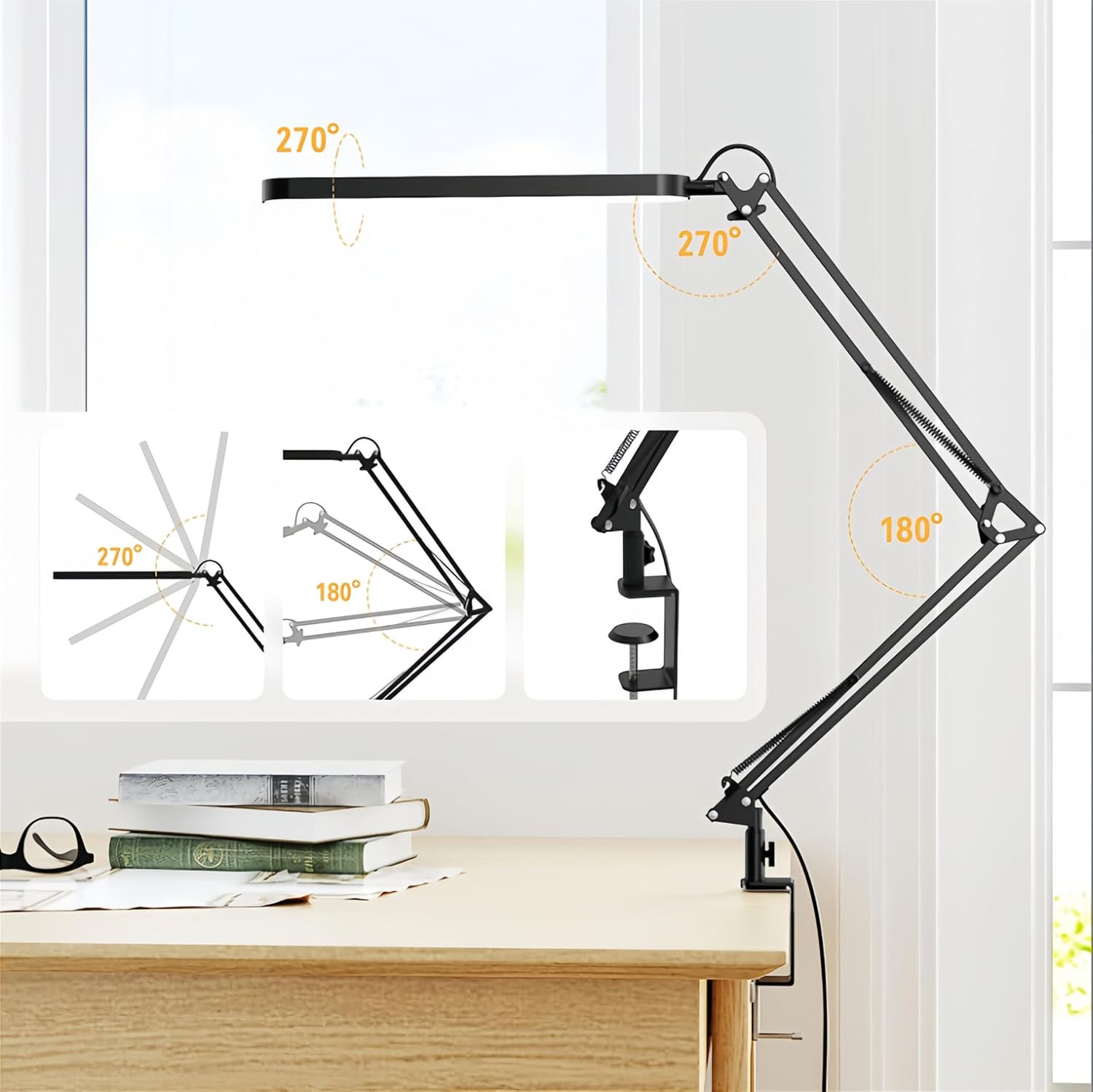 Lampka biurkowa LED SKYLEO – 1300 lm, regulowana, USB