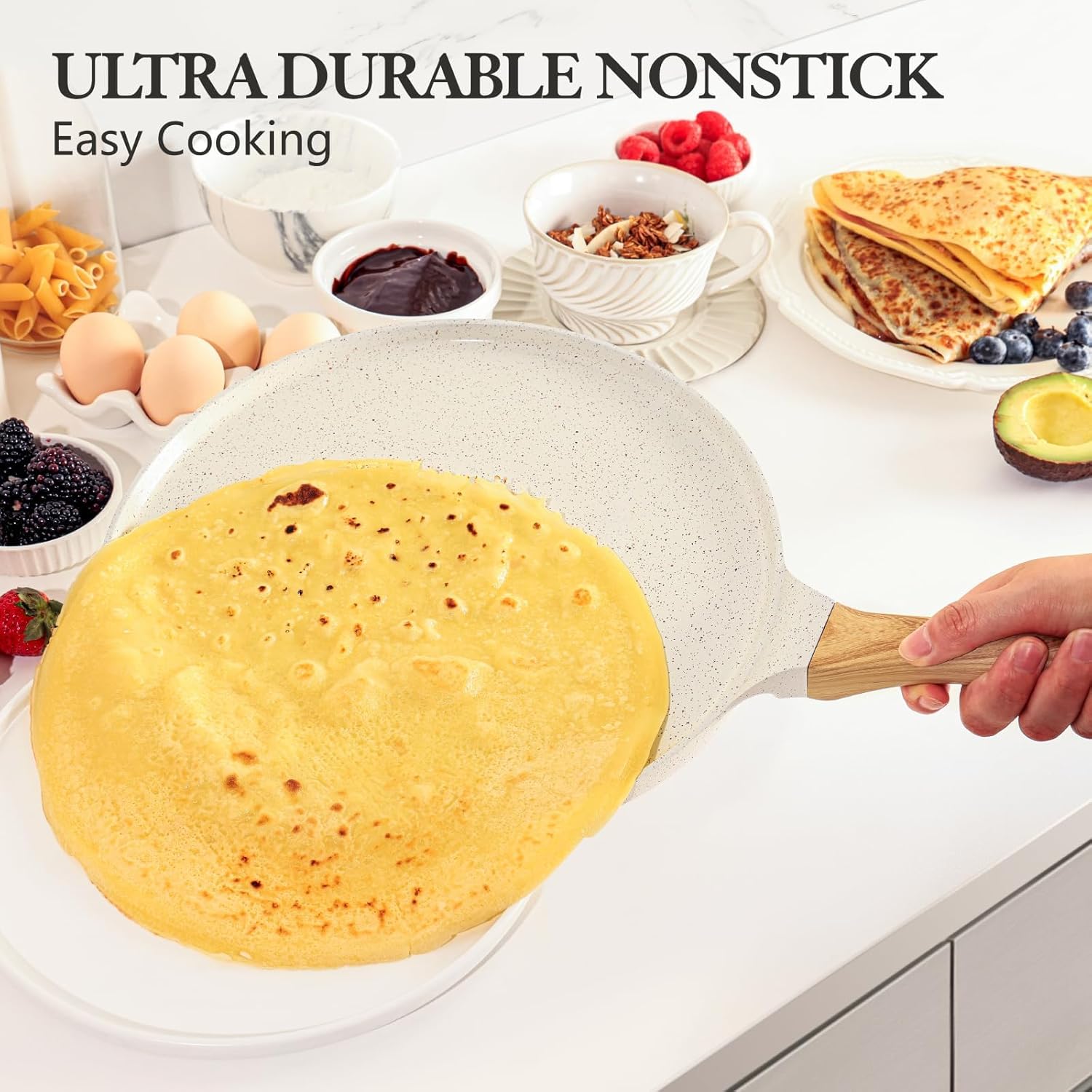 Pancake pan 26cm ILAG Granit – non-stick, induction, 900g