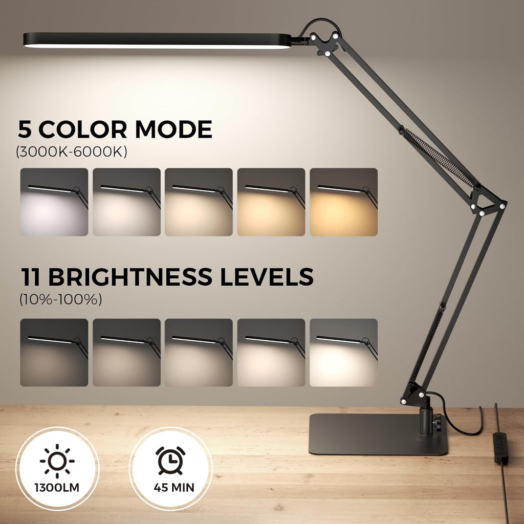 Lampka biurkowa LED SKYLEO – 5 trybów, ochrona oczu, USB