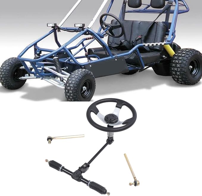 Zestaw kierownicy 300mm stal dobra regulacja dla wózka golfowego gokart UTV