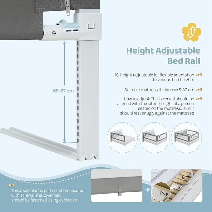 Baby cot barrier – 180cm