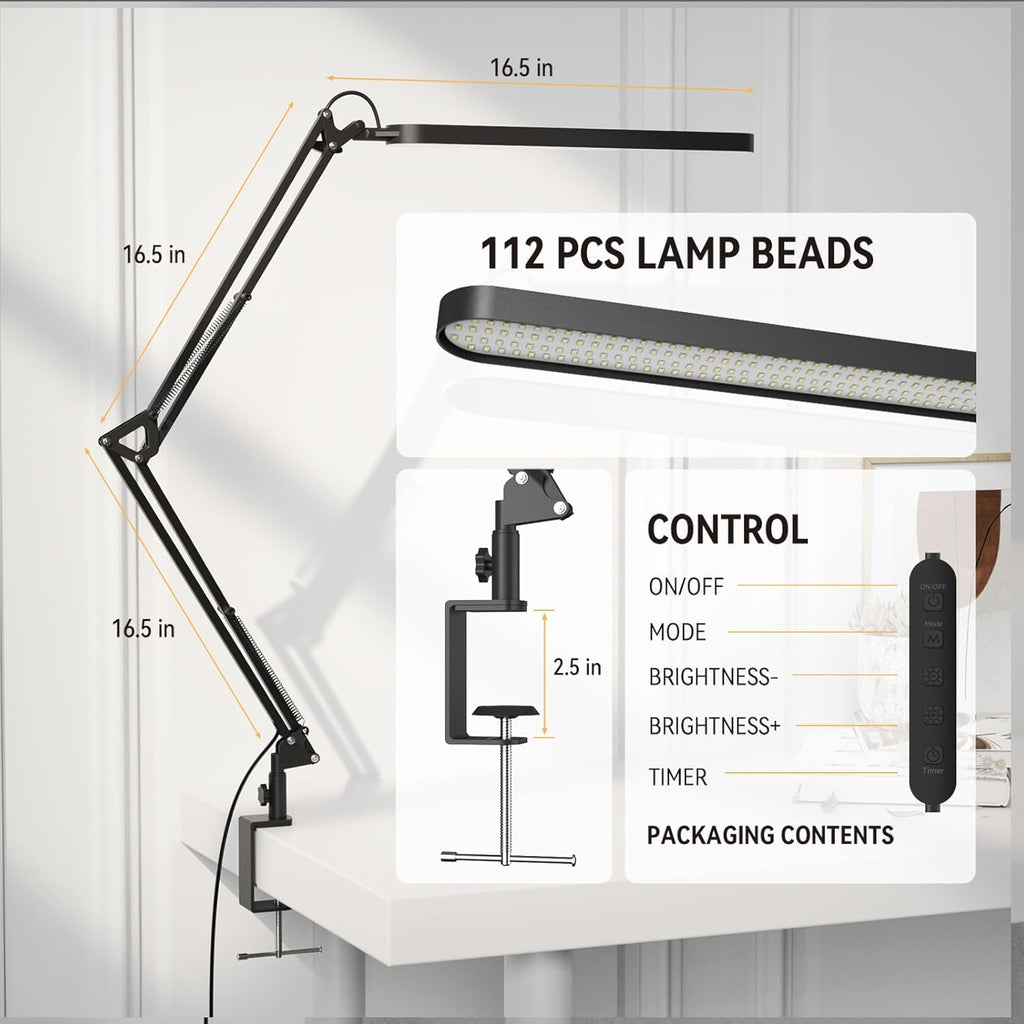 Lampka biurkowa LED SKYLEO – 1300 lm, regulowana, USB