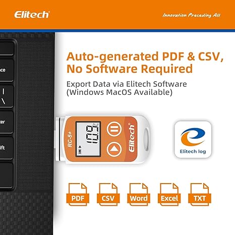 Elitech RC-5+ TE Reusable Temperature Data Logger 32000 Points with USB – High Accuracy