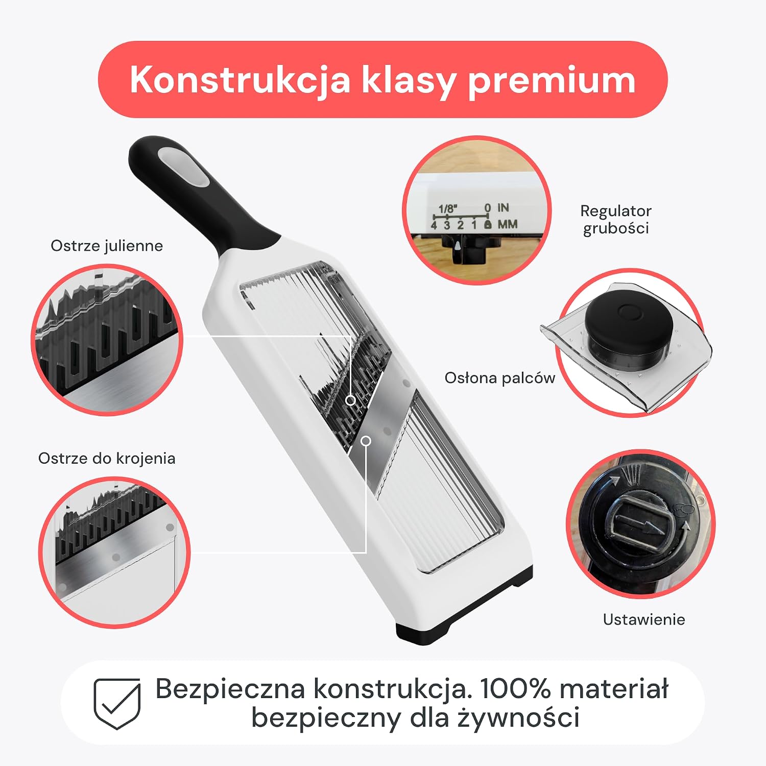 Fullstar 2w1 Mandolina i Julienne do Warzyw – 4 Regulowane Grubości