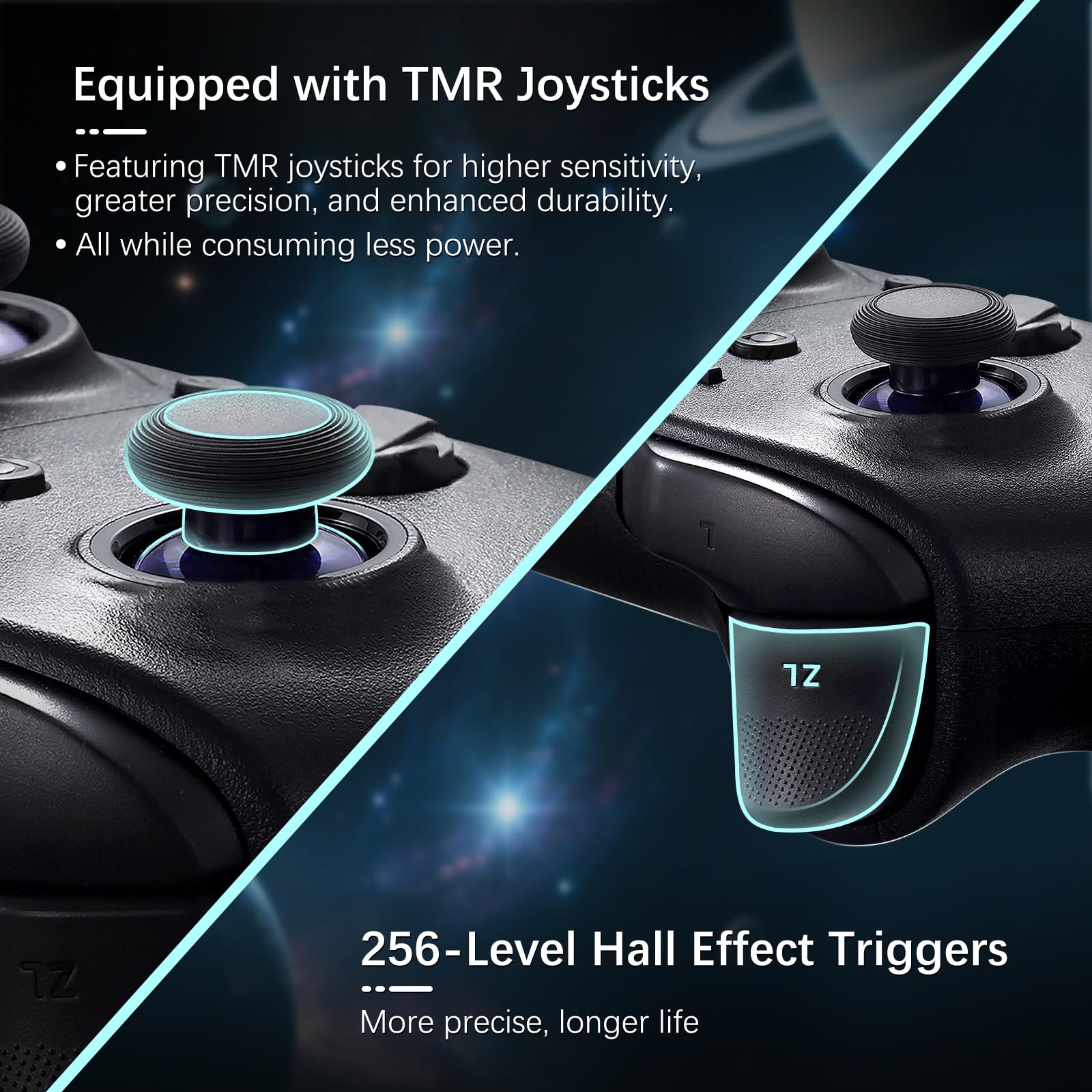 GuliKit ES PRO Low Latency Wireless Game Controller for Switch/PC - Black