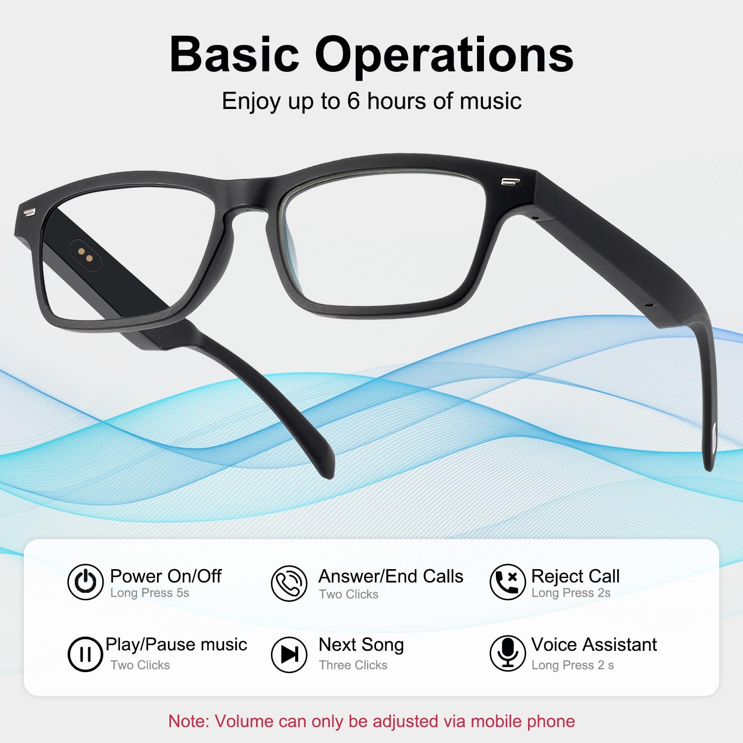AI Bluetooth Smart Glasses – Real-time Translator for 160+ Languages