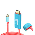 Switch Dock 2 HDMI Cable 4K 144Hz USB C Adapter – Blue