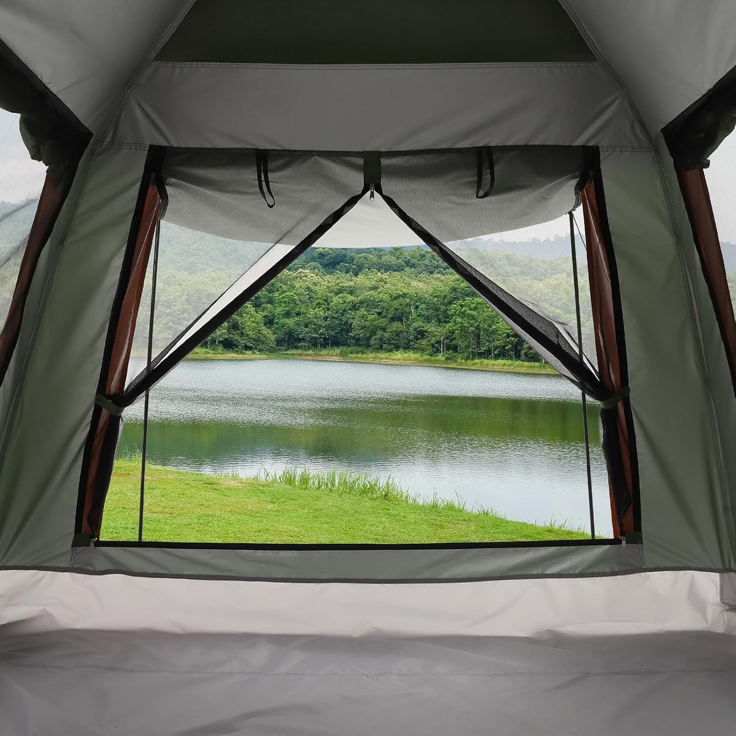 HAUSPROFI Pop-up Camping Tent for 3 People – Automatic, 4 Seasons, Oxford 210D PU3000