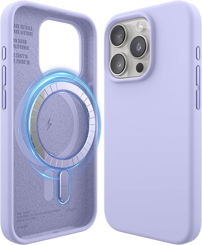 Elago Magnetyczne Etui Silikonowe do iPhone 15 Pro – MagSafe, Raised Lip, Płynny Silikon
