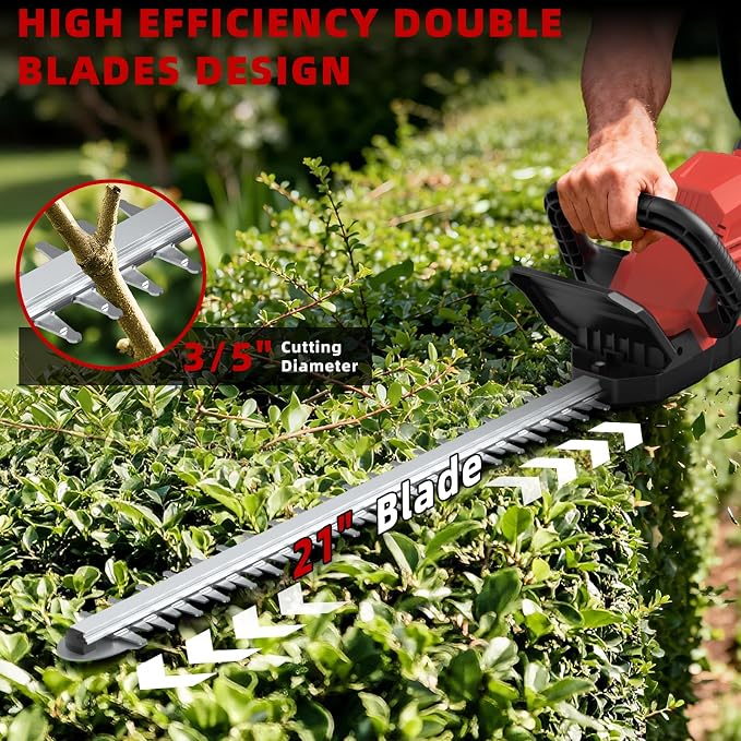 Nożyce do żywopłotu Sundpey PRO 21V – bezszczotkowe, akumulatorowe, 53cm
