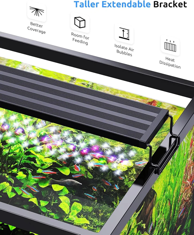 SEAOURA SR-653 Oświetlenie LED do Akwarium 90-106cm – Pełne Spektrum, Timer, 3 Kanały WRB