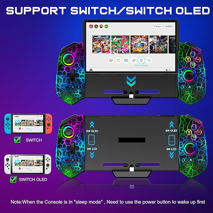 HELLCOOL Controller for Nintendo Switch with Hall Effect – RGB, 4 Game Card Slots, Plug&Play (Copy)