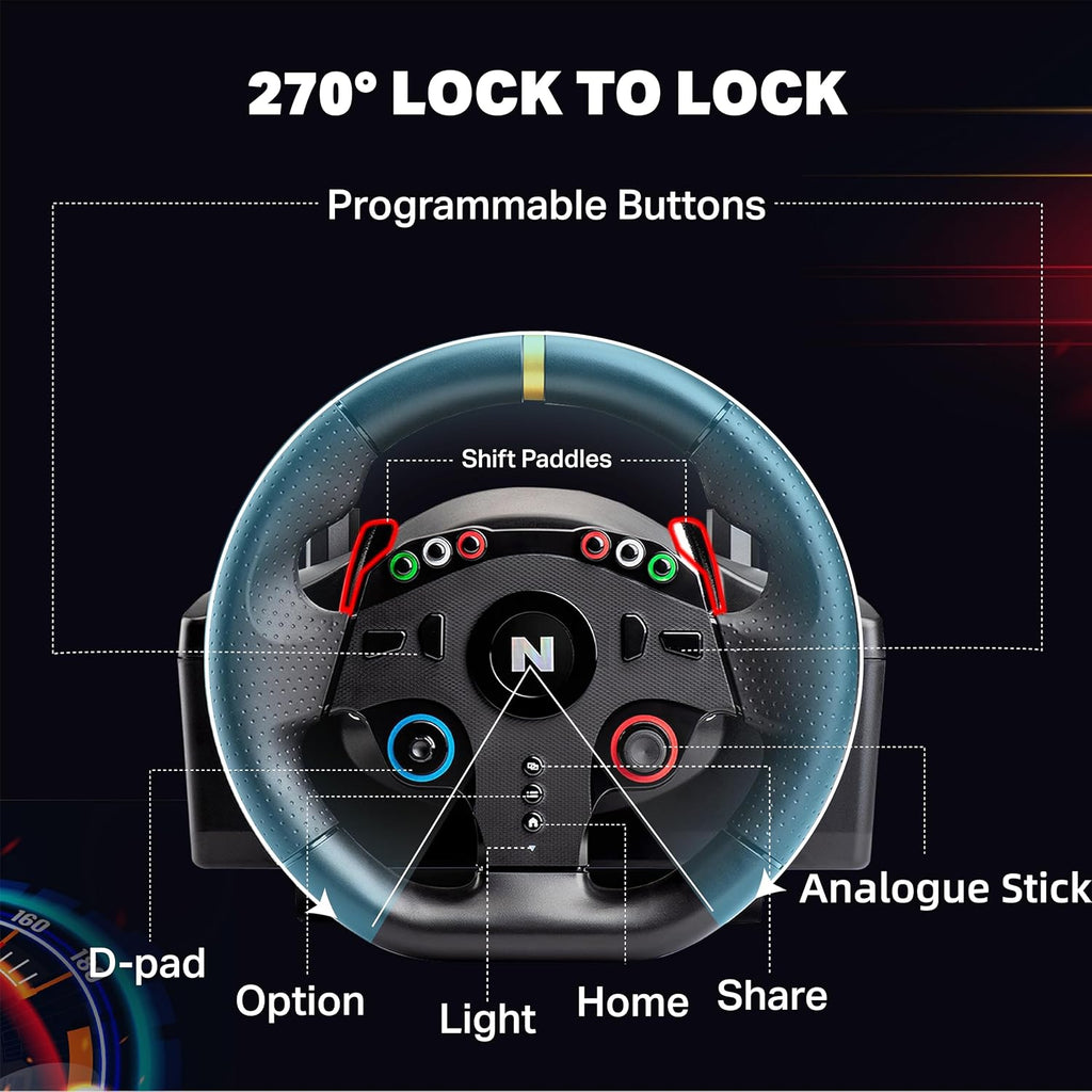 Kierownica Wyścigowa z Pedałami NITHO Drive Pro ONE V24 – | PC, PS4, Xbox One, Switch