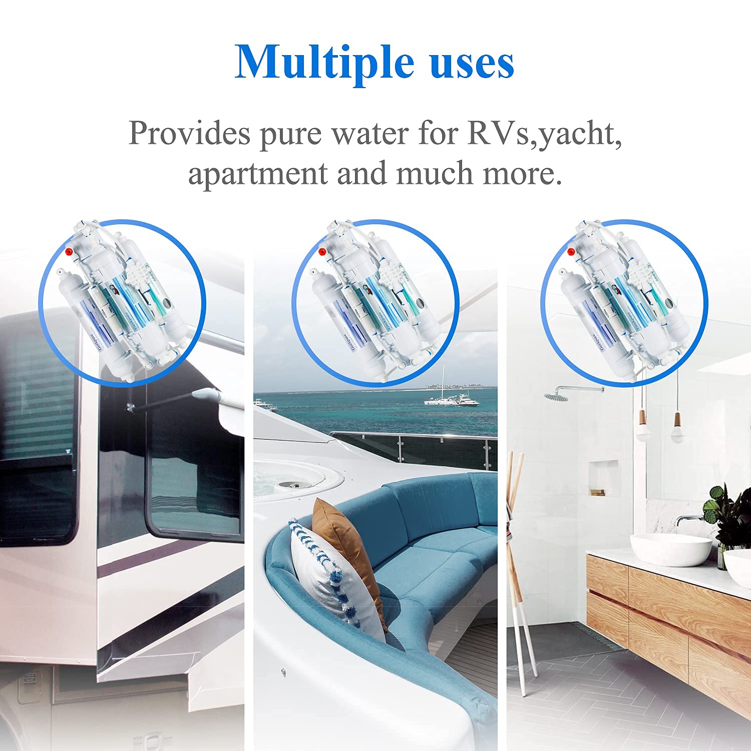 Reverse Osmosis Water Filter 4-Stage 100 GPD Drinking RO System – 100 GPD