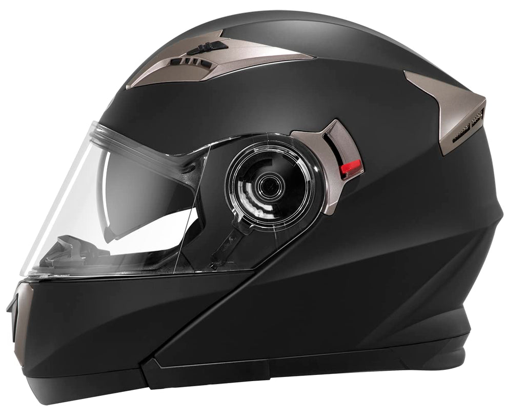 Kask Motocyklowy Modułowy YEMA YM-925 – Matowa Czerń, Rozmiar S (55-56 cm)