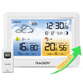 Stacja meteorologiczna Raddy WM6 radio bezprzewodowy termometr higrometr wewnętrzny zewnętrzny - czarny