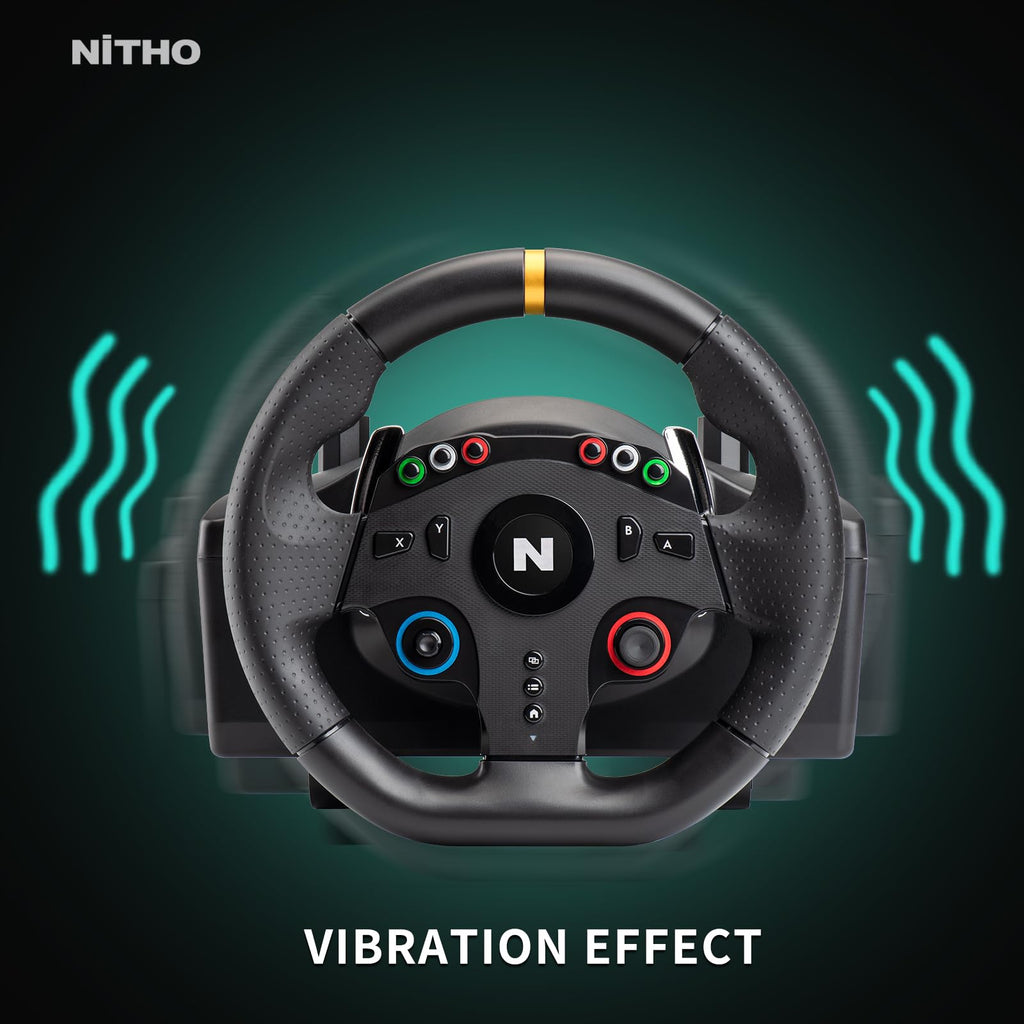 NITHO Drive Pro ONE V24 – Kierownica Wyścigowa z Pedałami | PC, PS4, Xbox One, Switch