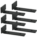 Reinforced 90° Metal Shelf Bracket for DIY – Black 200mm