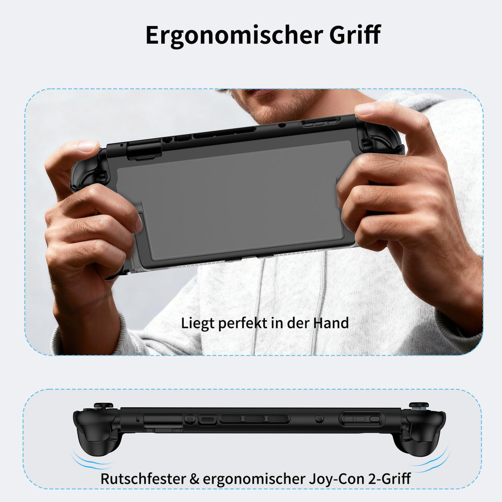 Reddening Case for Nintendo Switch 2 - Ergonomic Grip, Shock Protection - Black