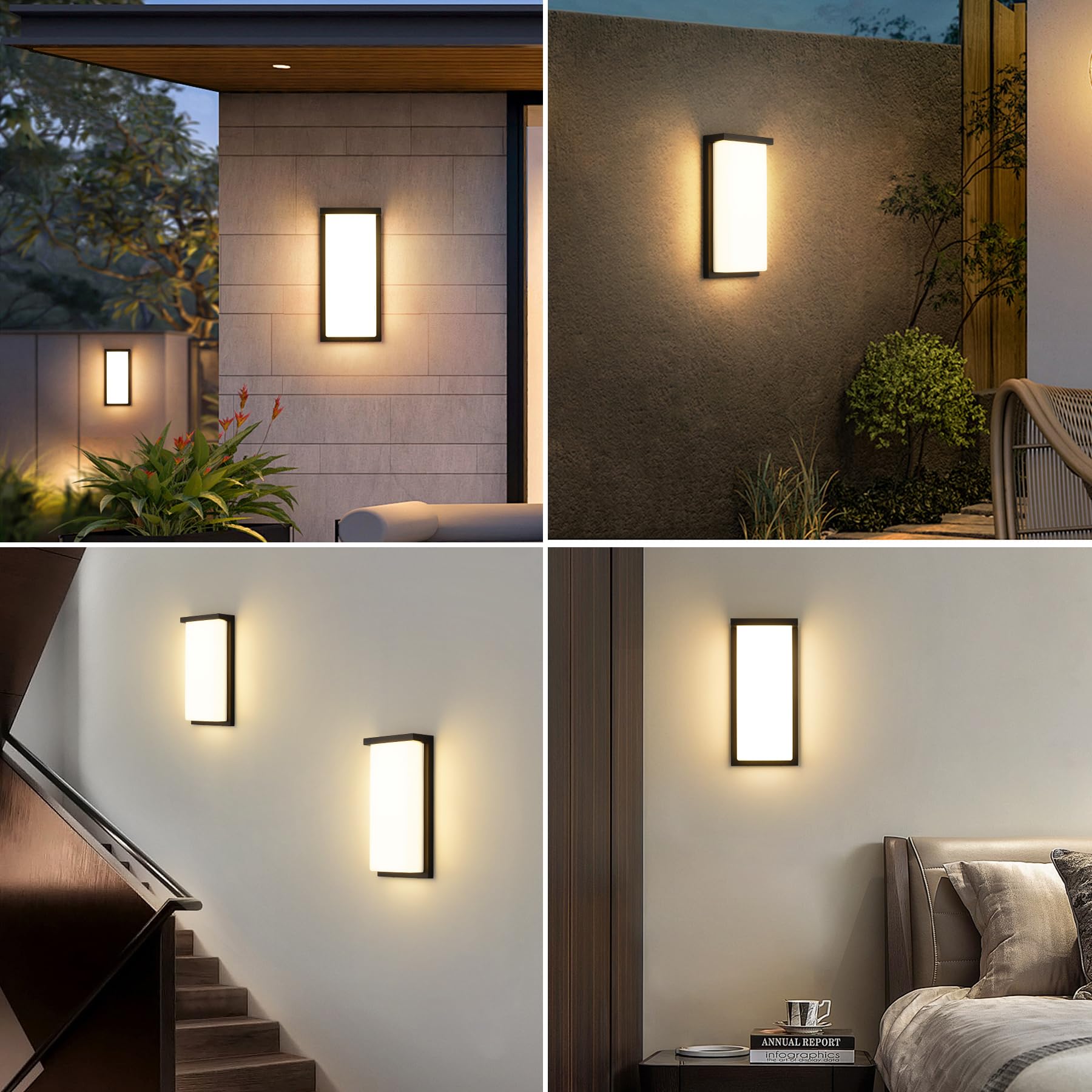 32W LED Wall Lamp IP65 – Aluminum, Warm White 3000K, Outdoor/Indoor