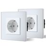 Schuko Socket 2-pack 16 A Flush-mounted – White