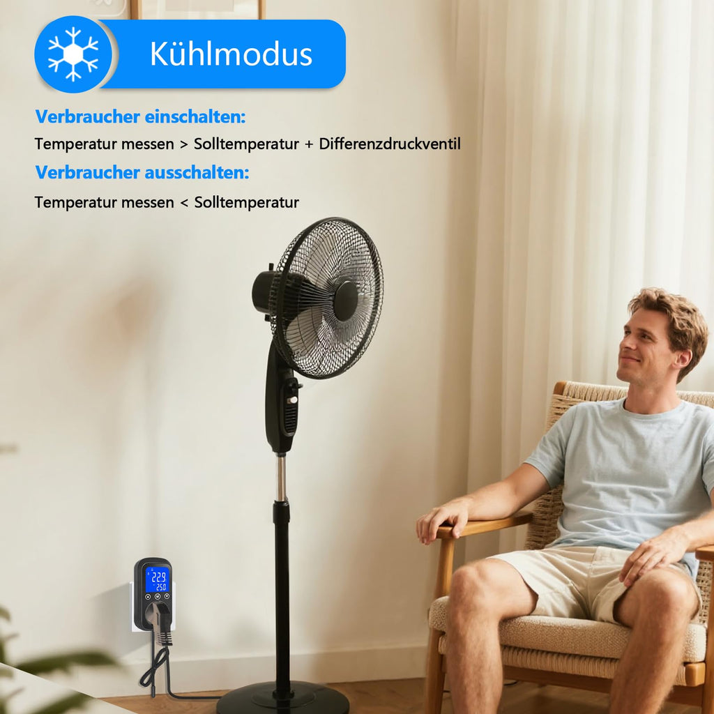 Digital Thermostat Plug KETOTEK – 230V Waterproof Sensor