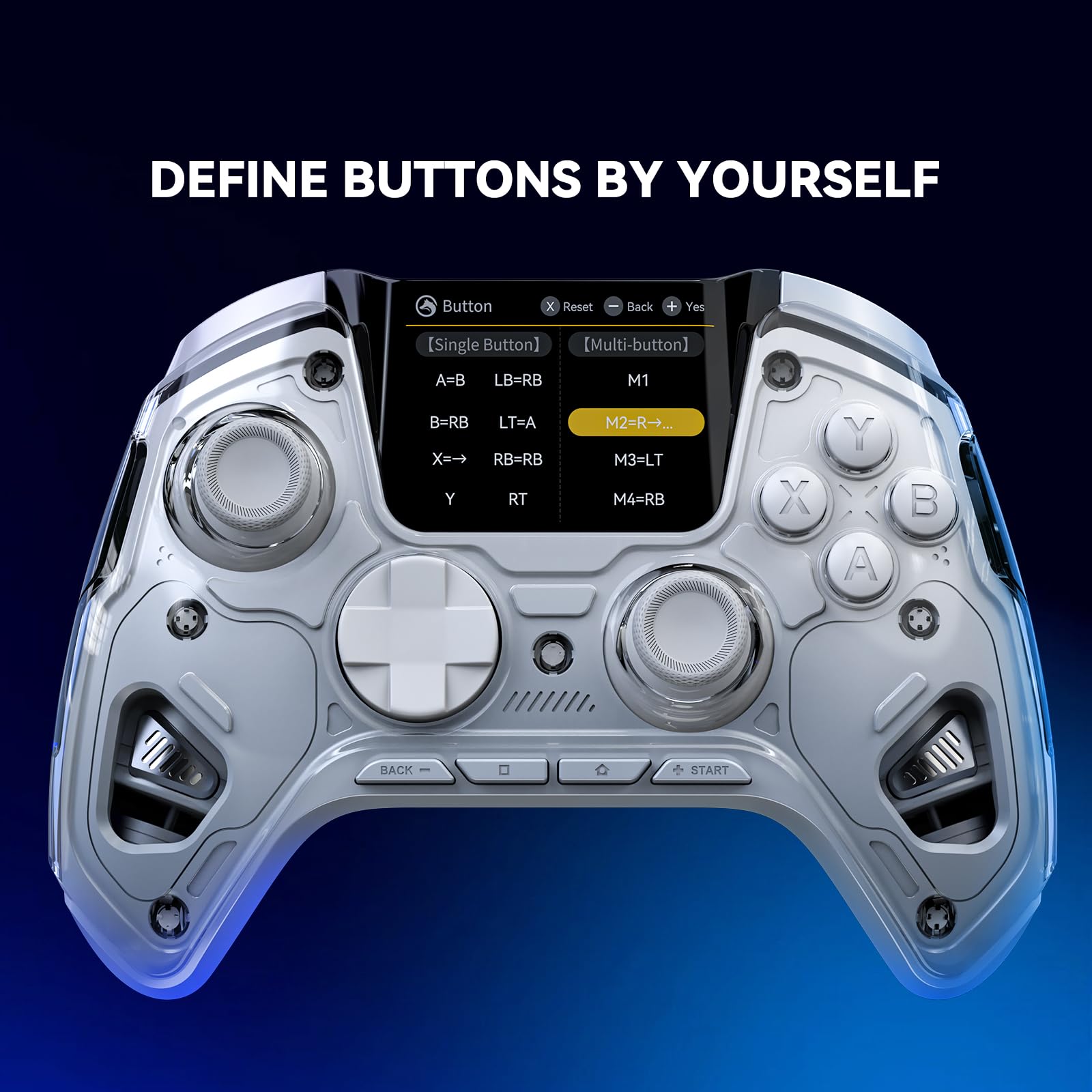 ManbaOne LED Interactive Game Controller Mapping – Silver White