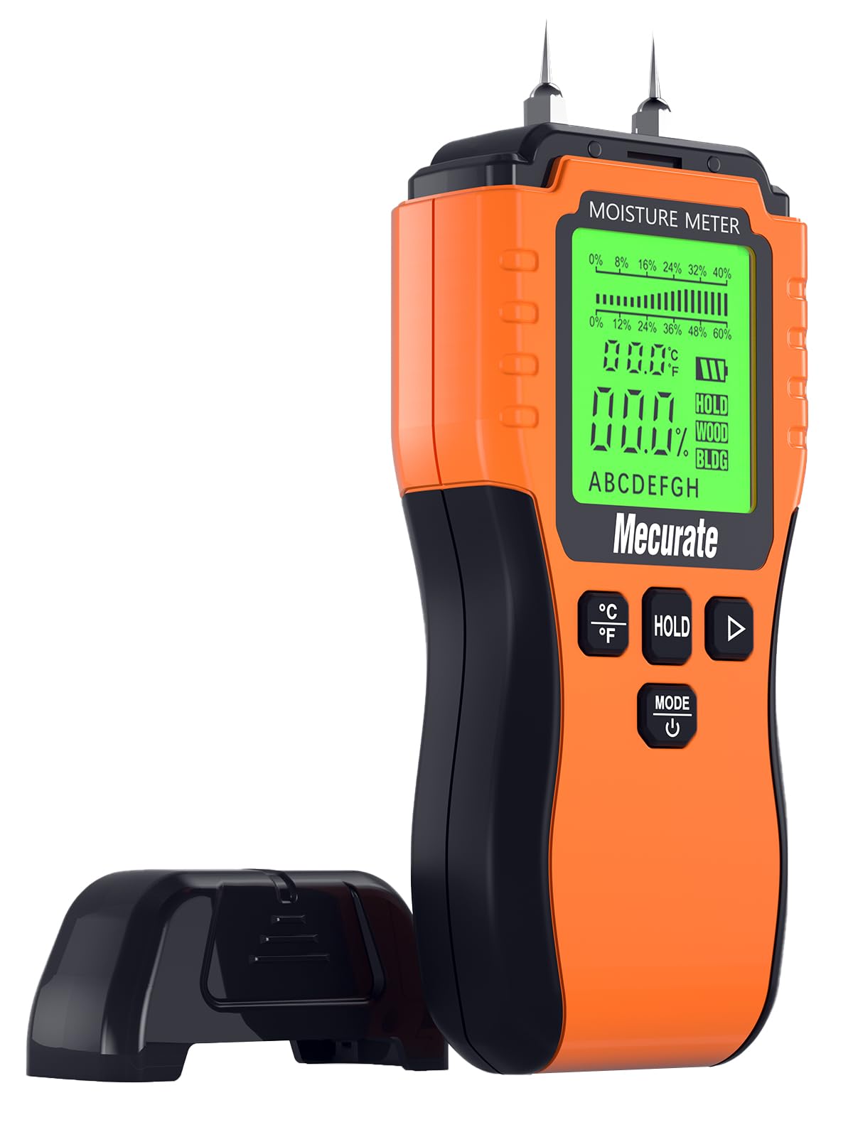 Mecurate pin-type moisture meter with LCD display - Battery powered