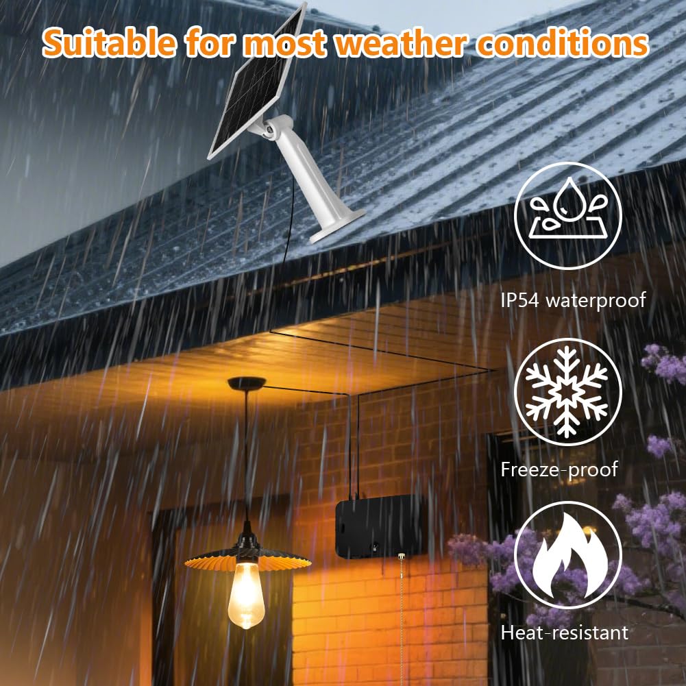 Solar pendant light with remote control - remote control operation