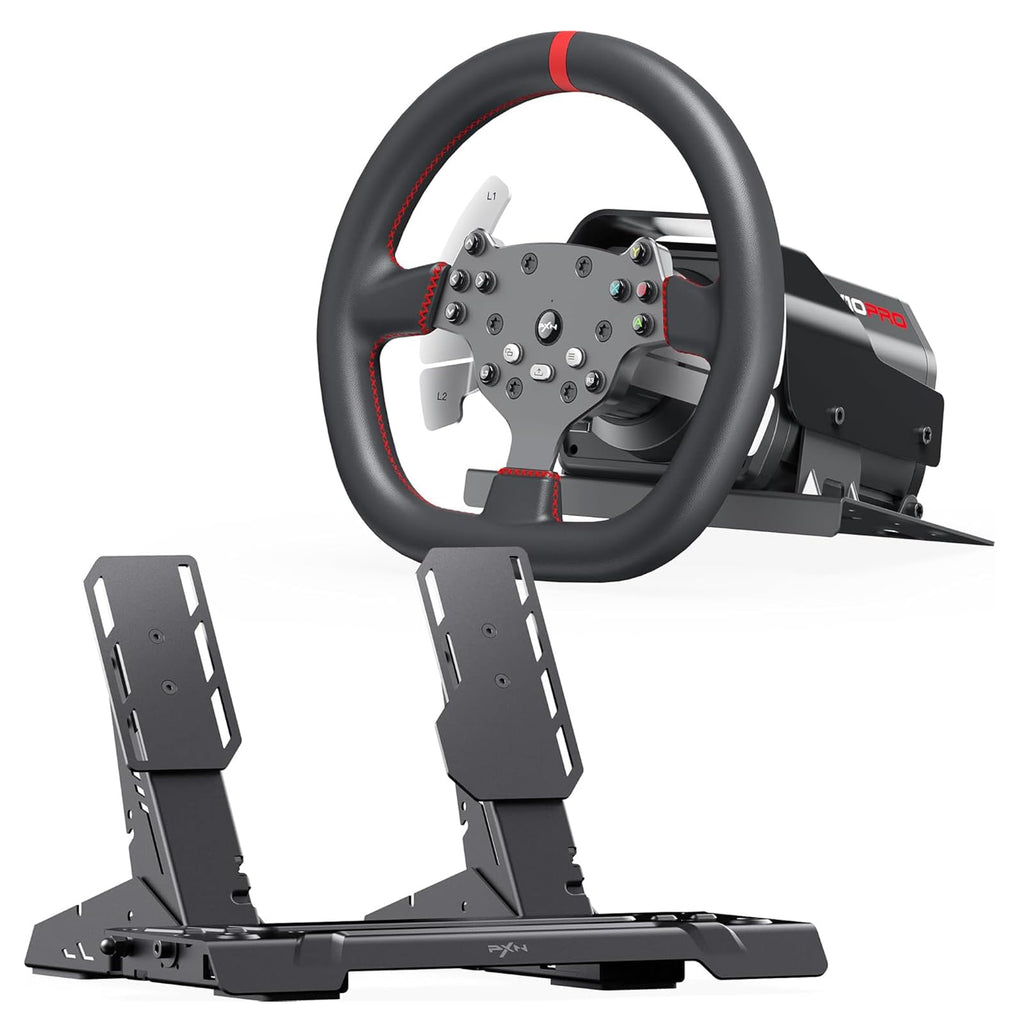 PXN-V10 Ultra Direct Drive Steering Wheel with Pedals – 3.2 Nm, Force Feedback, PC/PS4/Xbox