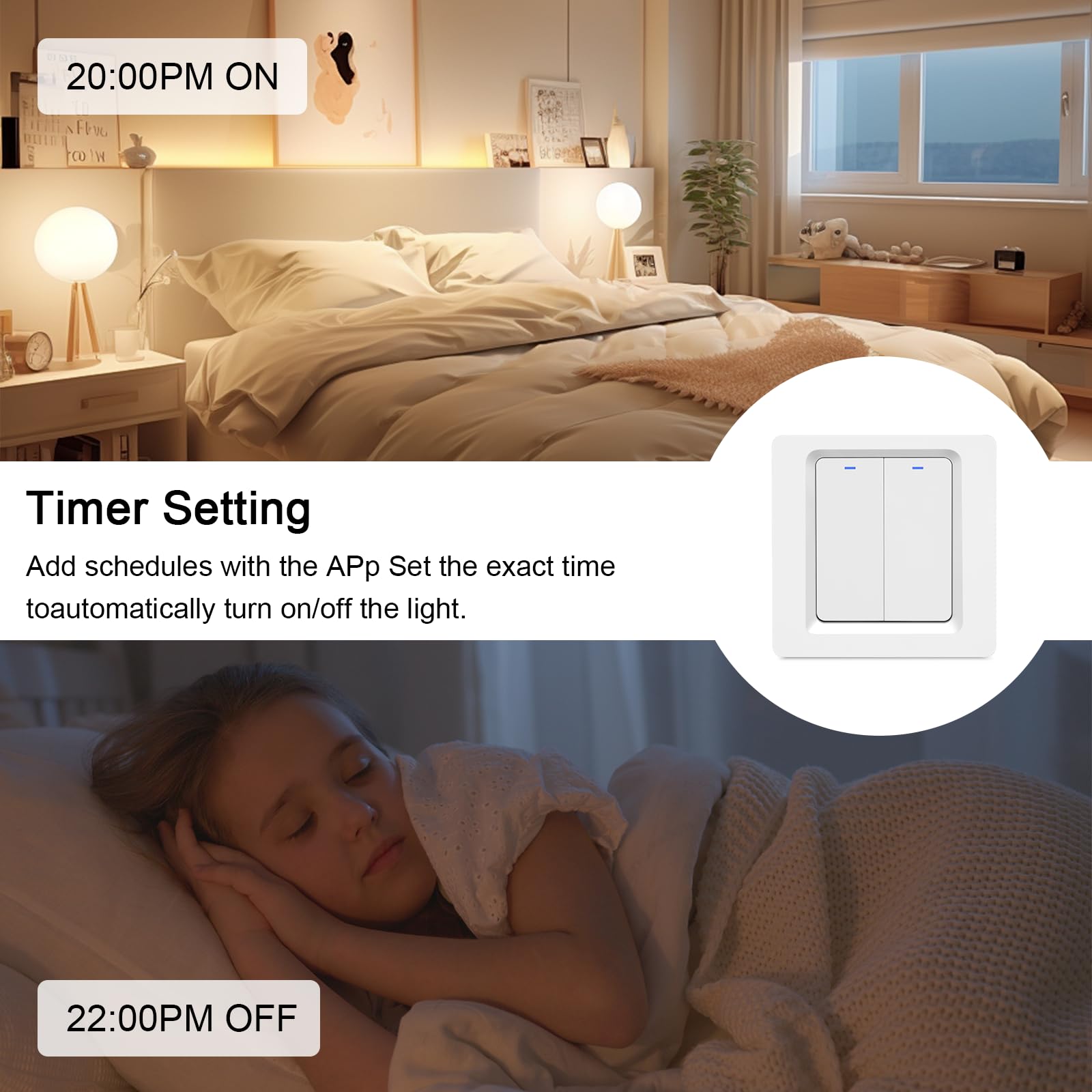 Wi-Fi Smart Light Switch with Alexa/Google Home