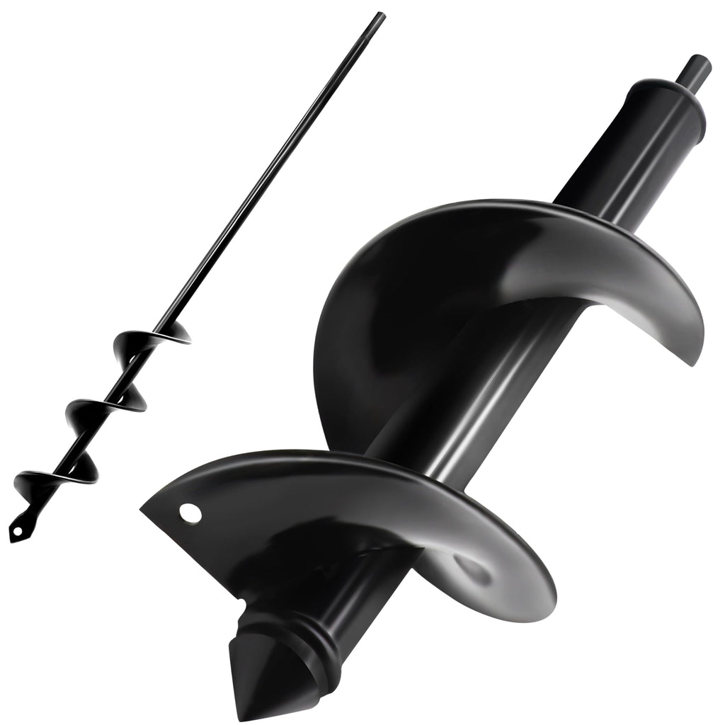 Set of earth augers 4x22 & 10x30cm spiral drills 4x22/10x30cm