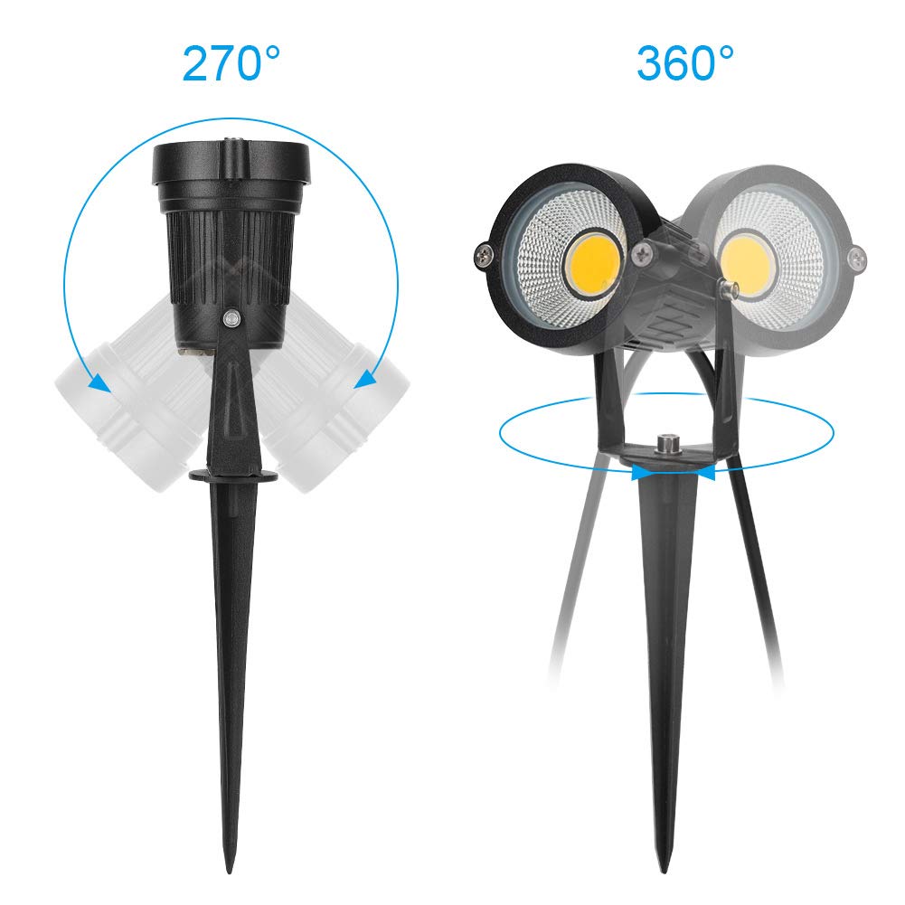 BLOOMWIN 4pcs LED Garden Lighting IP65 – Warm White
