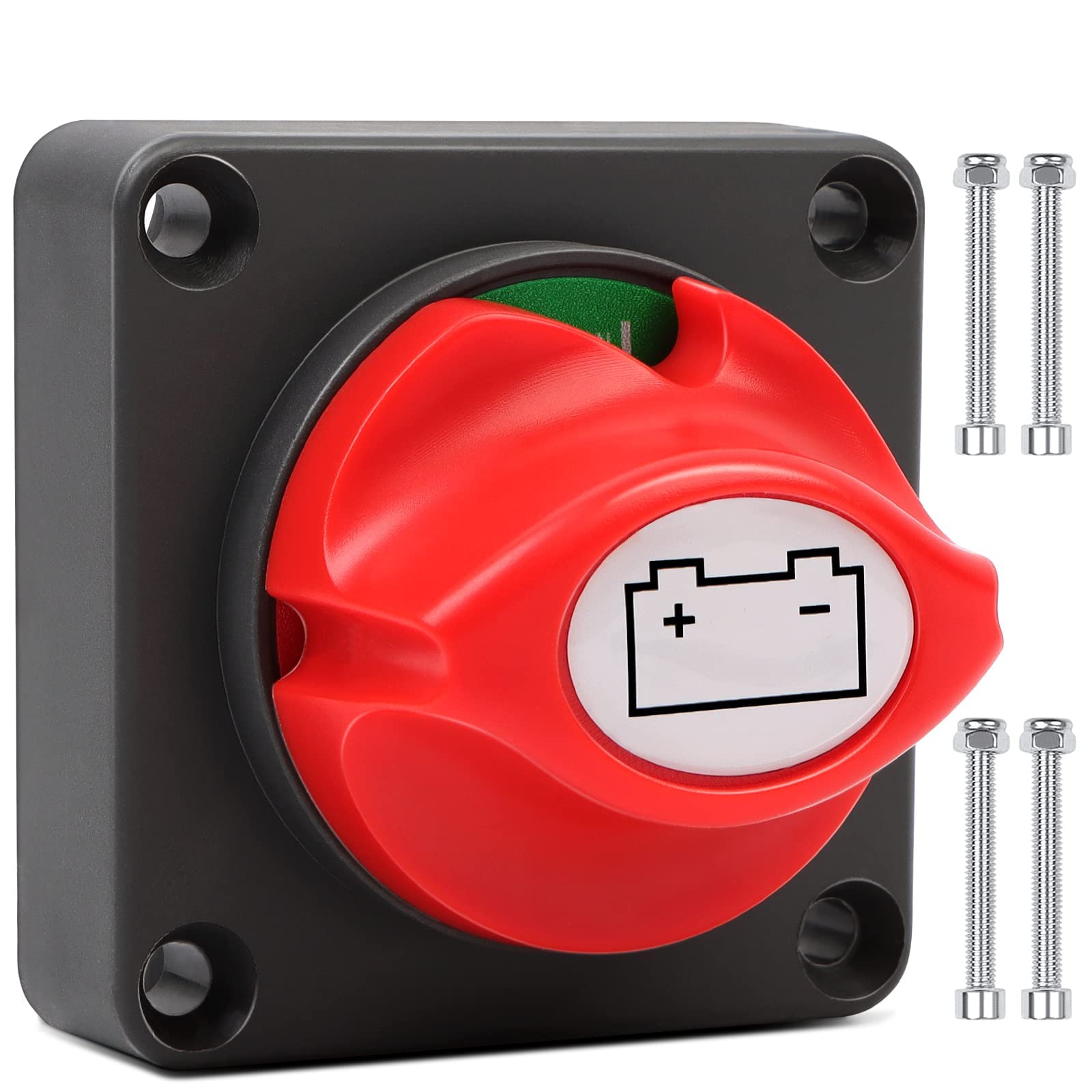 300A Battery Disconnect Switch Main Power Cut Off Switch for Boat Car Marine - Black