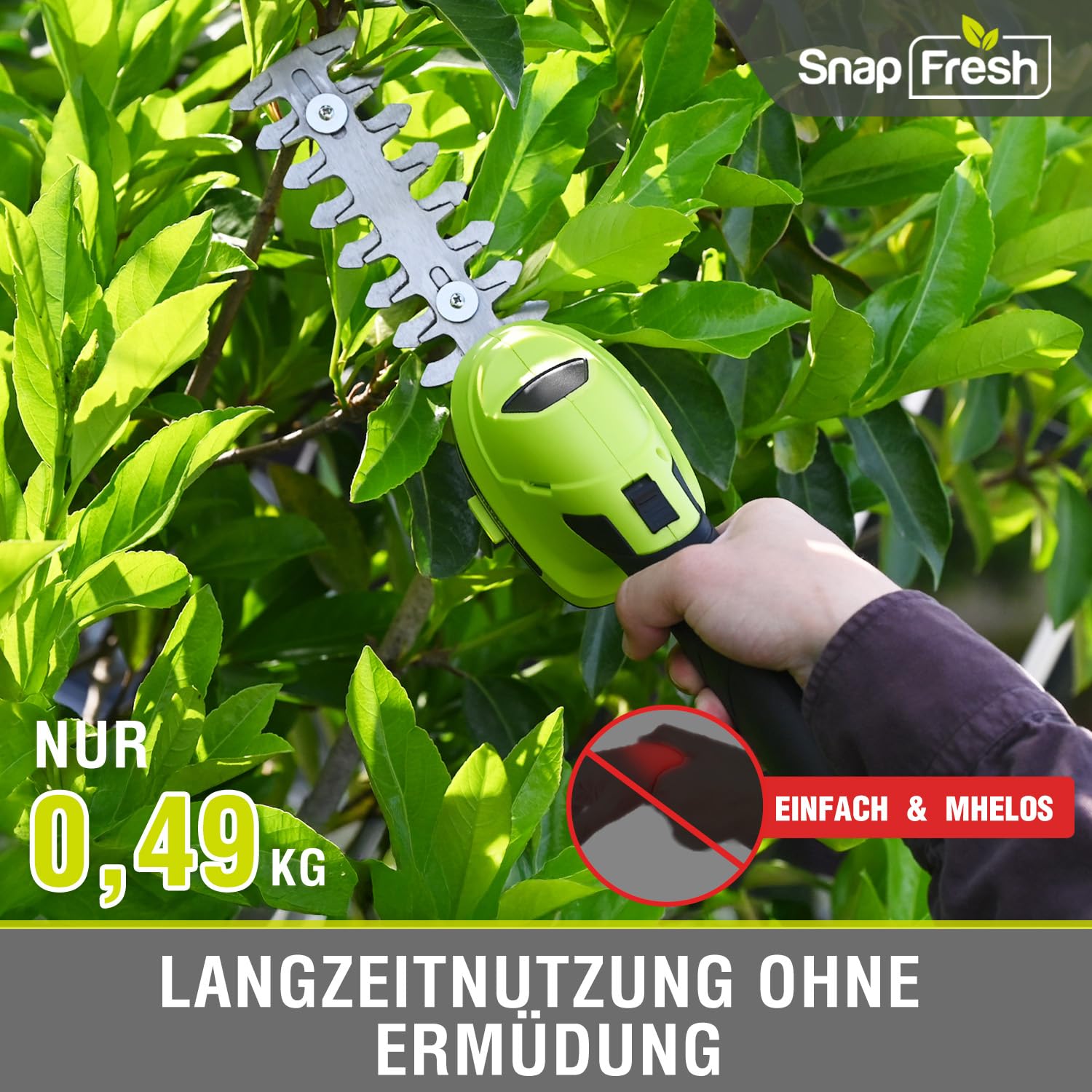 2-in-1 Mower and Hedge Trimmer, Cordless Electric Scissors - Garden