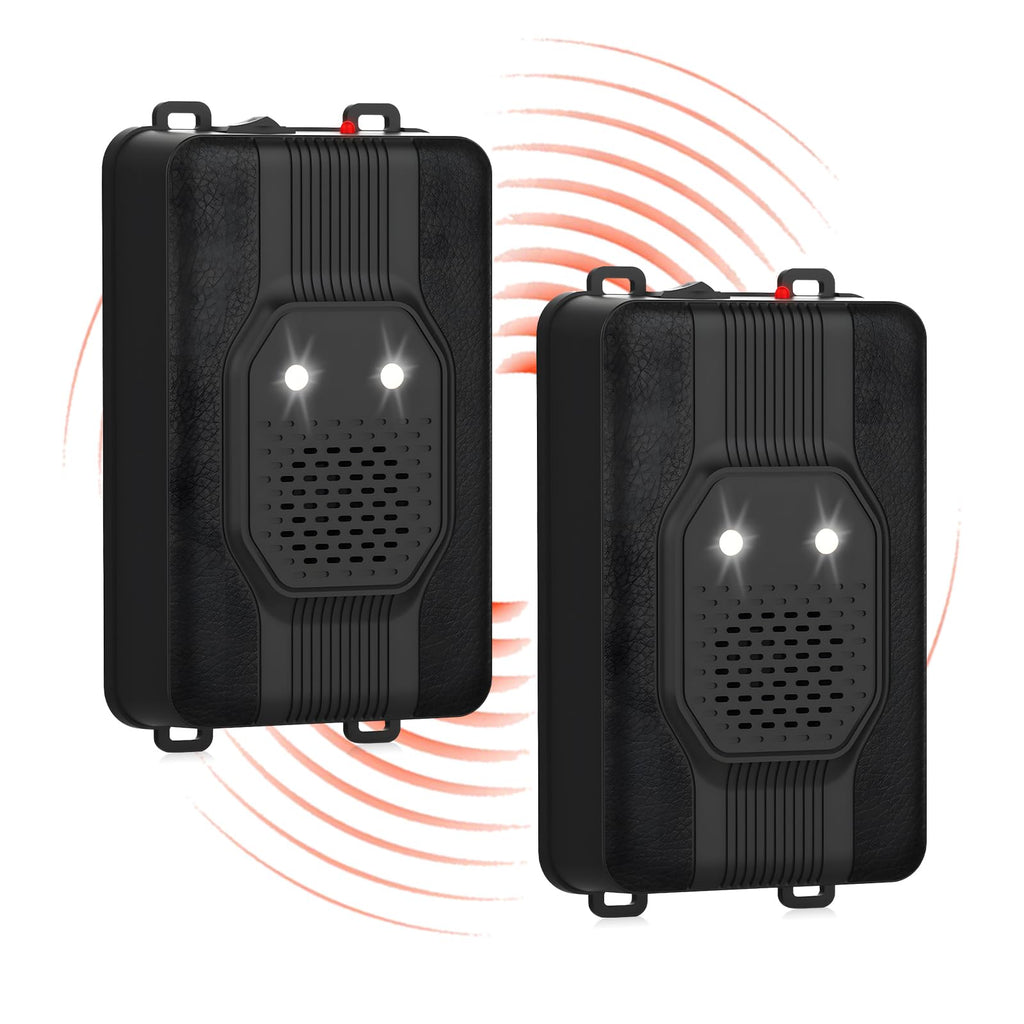 Ultrasonic mink repellent with LED lamp