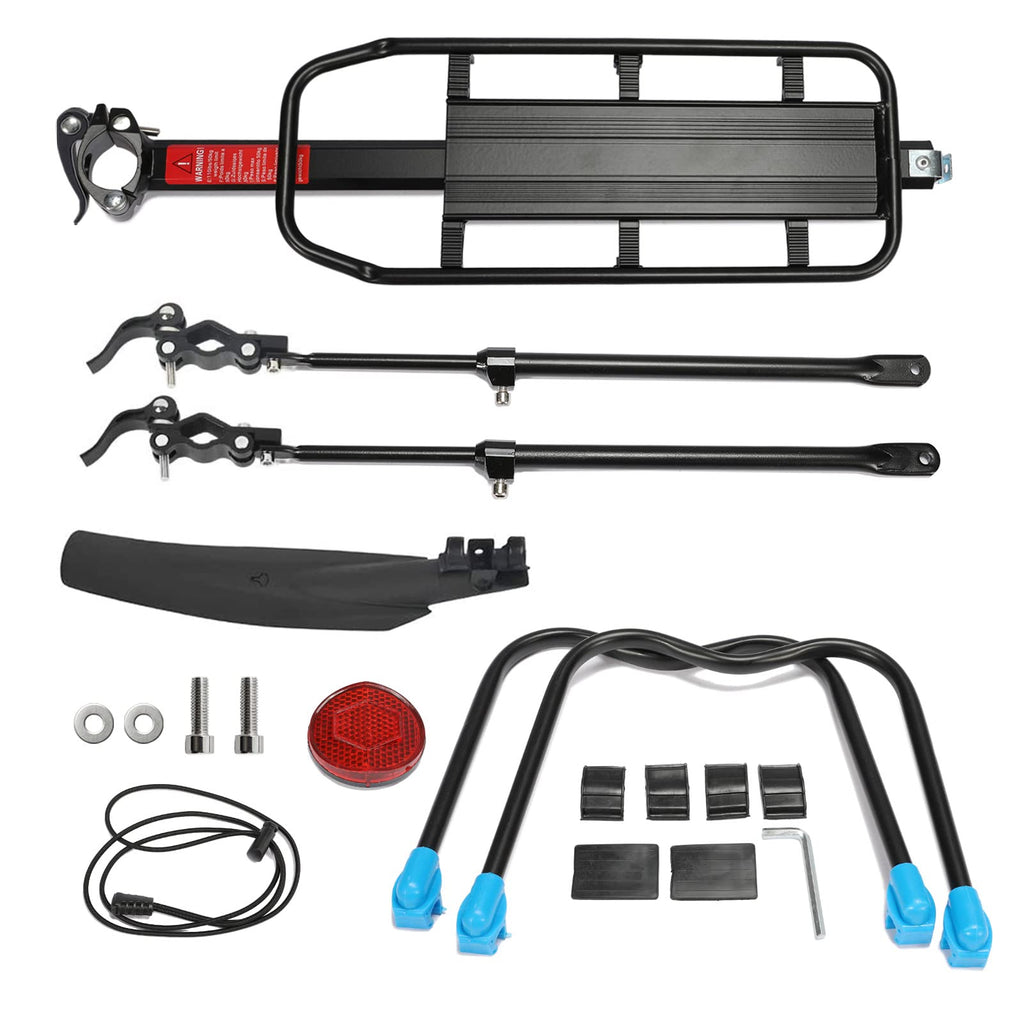 Adjustable MAIKEHIGH 50kg Rear Bike Rack - Black