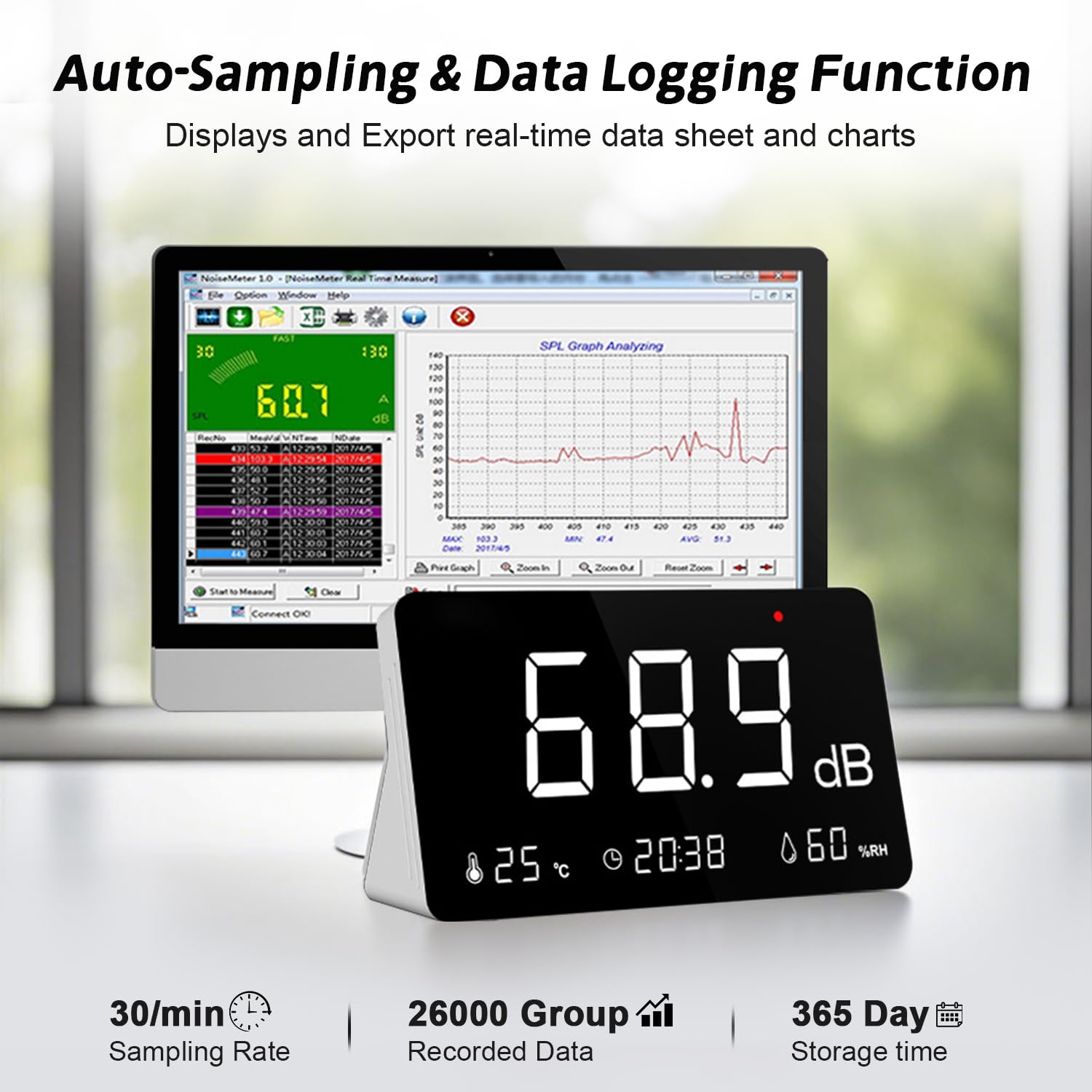 Sound Level Meter (Decibel) – Black