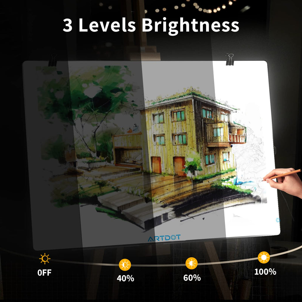 ARTDOT A1 LED Light Pad 90x60cm – Adjustable Brightness, USB, Diamond Painting and Drawing