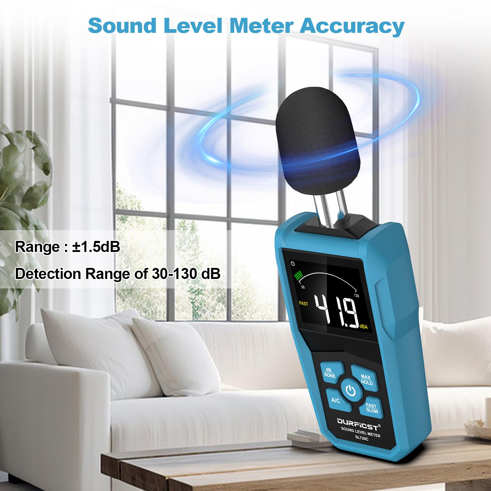 DURFICST Sound Level Meter - With color LCD display