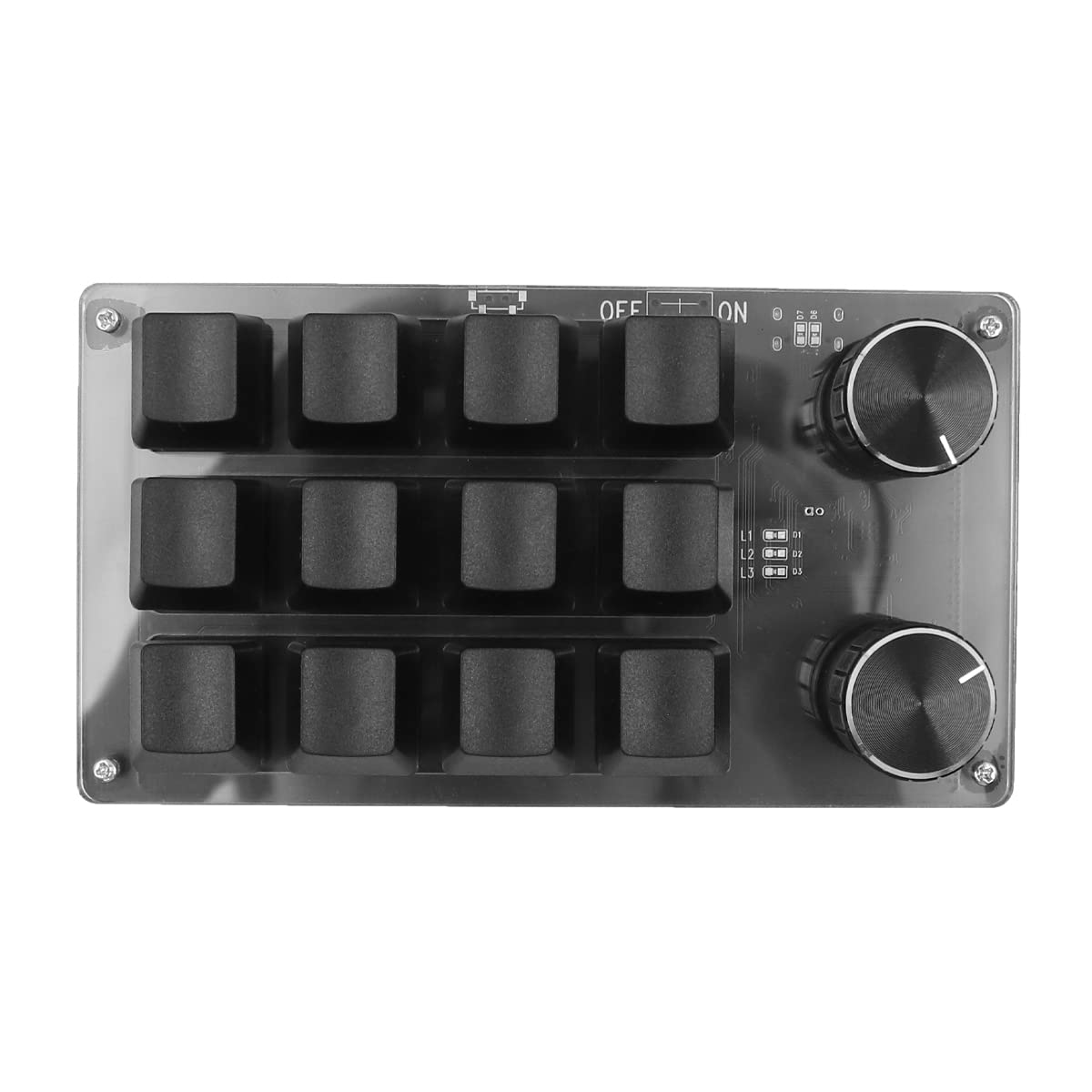 One-Handed Macro-Mechanical Gaming Keyboard – 12 Keys