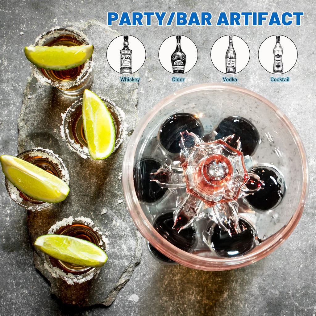 LED Shot Dispenser with 6 x 40ml Shot Glasses