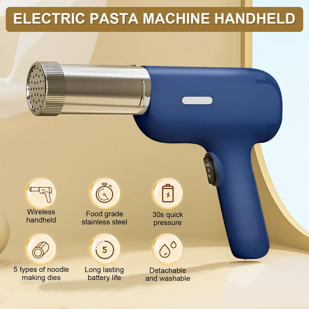 Electric Handheld Pasta Maker with 7 Attachments – Portable