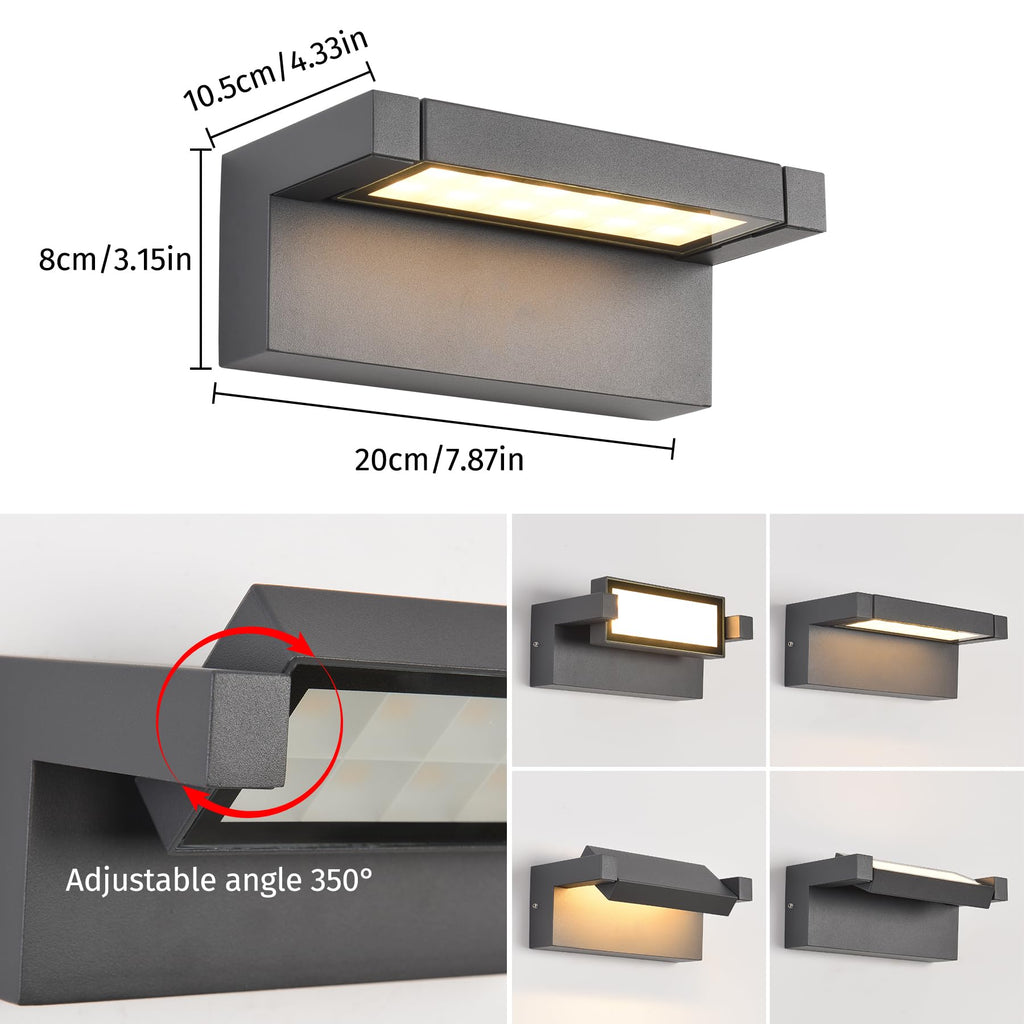 22W LED wall lamp, IP65 waterproof – Warm white