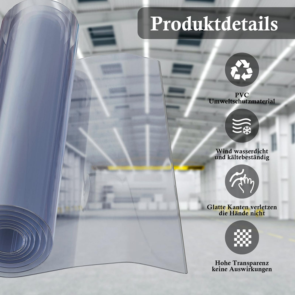 PVC Strip Curtain 90x200cm – Windproof, Waterproof, for Stables and Cold Rooms
